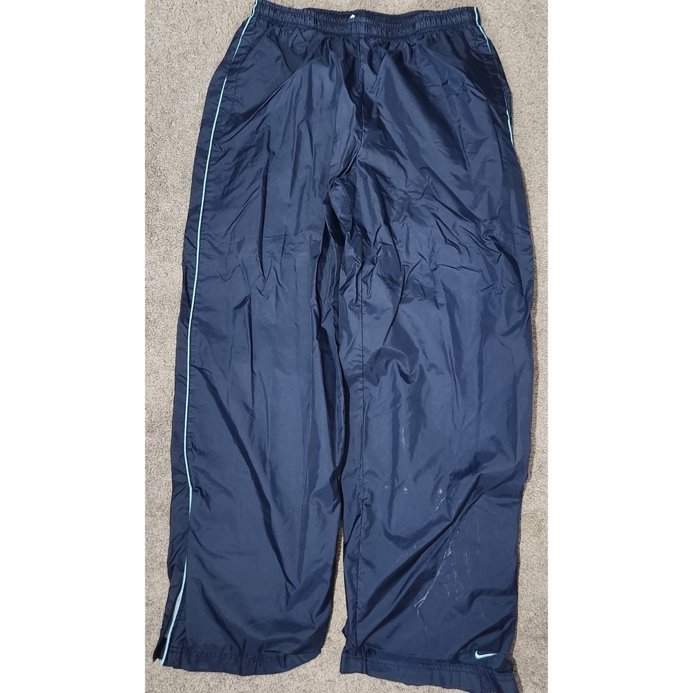 Nike Track Suit Womens Size L (14-16) Navy Blue Y2K Style Zip Ankles Lined- READ - Picture 3 of 15